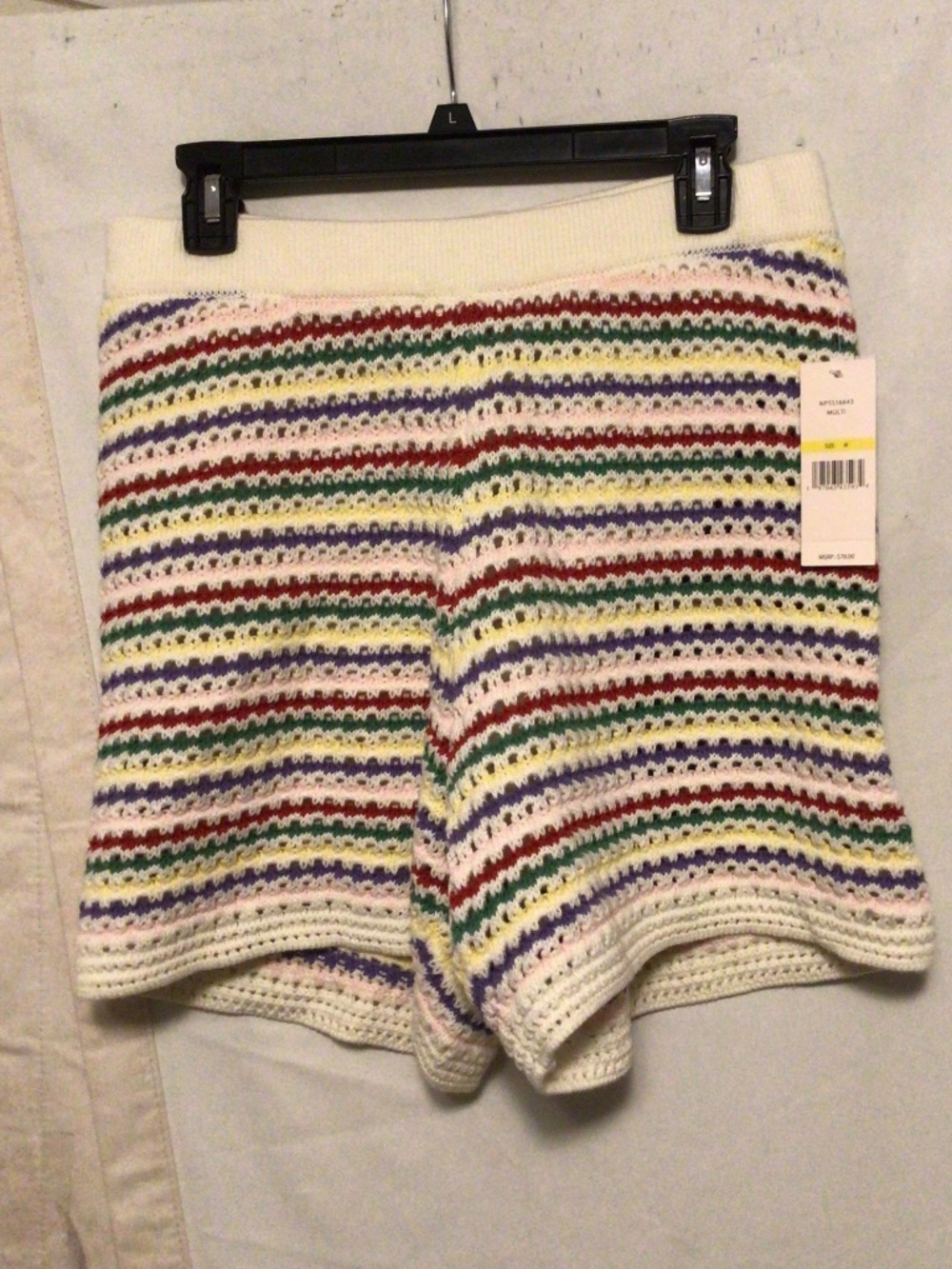 Nanette Nanette Lepore  knitted high cut loose pull on shorts SZ M NWT